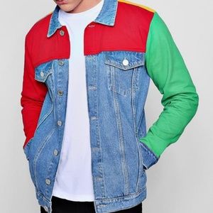 COLOUR BLOCK DENIM JACKET
